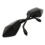 nakira カスタム バイク ミラー 汎用 10mm 左右2本セット CB400SF グロム CB250F ブラック