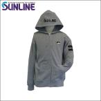 サンライン フルジップパーカー M,L,LL,3L ミックスグレー ステータス フィッシング ウエア SUW-1813PK