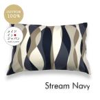 L размер подушка покрытие Stream темно-синий Северная Европа волна рисунок pillow кейс 50×70cm хлопок 100%