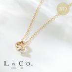 ベビーリング 誕生石 ダイヤモンド 4月 ペンダント ネックレス プレゼント ギフト K10 イエローゴールド L&Co.(エルアンドコー)