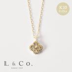 ネックレス ダイヤモンド 0.05ct K10 10金 花 フラワーモチーフ シンプル スリム 華奢 かわいい 人気アイテム 大人 プレゼント L&Co.(エルアンドコー)