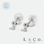 ピアス レディース プラチナ Pt900 ハート 地金 シンプル スタッド Sサイズ L&Co.(エルアンドコー)