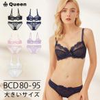 ブラショーツセット 大きいサイズ セクシー 下着 シアー 上下セット ノンパテッド B80 B85 C80 C85 C90 C95 D80 D85 D90 D95