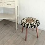 ショッピングスツール スツール 丸椅子 おしゃれ 椅子 刺繍 北欧 コンパクトスツール イス チェア チェアー 腰掛 ブラック系