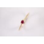 ルビー K18 3mmミルリング