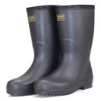 ミツウマ メンズ 紳士用 ラバーブーツ 作業長靴 レインブーツ 軽量設計 フリスクライト6 黒