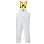 カッパ メンズ 紳士 水産用合羽 サロペット レインパンツ ズボン 漁師 マリンメイト胸付ズボン ホワイト