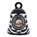 ショッピングハーレーダビッドソン ハーレーダビッドソン ガーディアンベル スカル 炎 ライドベル ブラック ■ Harley-Davidson バイク カー用品
