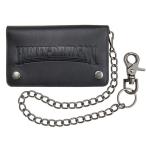 ハーレーダビッドソン 長財布 エンボス レザー（本革） ウォレット ブラックチェーン付き ■ HARLEY-DAVIDSON 長財布 革 財布 ウォレット