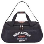 ハーレーダビッドソン バッグ ロゴ入り スポーツ ダッフルバッグ ブラック ■ Harley-Davidson カバン マチあり ショルダー ボストン