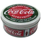 Coca-Cola コカコーラ クラシック ティン ラウンド ボックス ■ ブリキ缶 ケース 丸型 アンティーク調 レトロ 収納 ドリンク コーラ