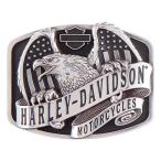 ハーレーダビッドソン ベルトバックル メンズ Wings Over America アンティークシルバー ■ Harley-Davidson ファッション アクセサリー