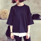 半袖tシャツ レディース トップス カジュアル ビッグTシャツ オーバーサイズ Tシャツ 大きい ゆるい ビックサイズ シンプル