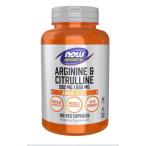 NOW Foodsアルギニン500mg＆シトルリン250mg ナウスポーツ 120粒 NOW SPORTS L-Arginine 500mg & Citrulline 250mg 120CAP NOW FOODS