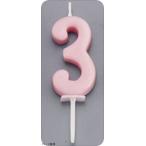 ナンバーキャンドルパステル ３番