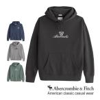 アバクロンビー&フィッチ 正規品 Abercrombie＆Fitch アバクロ メンズ プルオーバーパーカー クレストロゴ フーディー 3色 ブラック ネイビー他