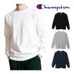 ショッピングチャンピオン tシャツ チャンピオン Champion ロングスリーブポケットTシャツ ベーシック C3-Y432 ロンT 4色 ホワイト グレー ブラック ネイビー 送料無料