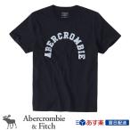アバクロンビー＆フィッチ 正規品 アバクロ Abercrombie＆Fitch メンズ Tシャツ Applique Logo Tee ネイビー Navy