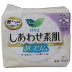 【医薬部外品】花王　ロリエ　しあわせ素肌　超スリム　特に多い昼用　羽つき　25cm　17個入