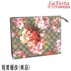  Gucci клатч ручная сумочка сумка GGs шкив m парусина кожа цветок бежевый rose 430268 б/у ( степень высшее хорошо [ прекрасный товар ])