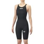 ARENA アリーナ レーシングワンピーススパッツ オープンバック ハーフレッグ 水泳 水着レディース競泳用 公認 AS6SRC20L-BKBK