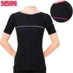  Sasaki спорт SASAKI художественная гимнастика одежда лодка шея HS верх HW-3117 Junior женский обратная сторона ворсистый 