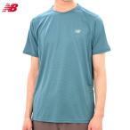 ニューバランス new balance ランショート スリーブ Tシャツ トレーニング 練習着 吸汗 速乾 ソリッドカラー ランニング ロゴ MT41222-AAZ