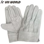 革手工房 UNI WORLD ユニワールド 490 牛床革 背縫い 並 革手袋 作業手袋