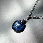 『Noble black opal』 ガラスアクセ ネックレス・ペンダント 円・楕円・ドロップタイプ