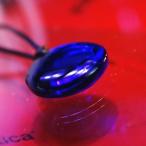 『BLUE FULLMOON』 ガラスアクセ ネックレス・ペンダント 円・楕円・ドロップタイプ