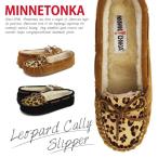 『MINNETONKA-ミネトンカ-』LEOPARD CALLY SLIPPER-モカシン レオパード キャリー スリッパ-[40160・40161][レディース 靴]