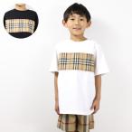 ショッピングBURBERRY BURBERRY バーバリー 半袖 クルーネック ヴィンテージチェック ロゴ コットン キッズ 8064783 8064784