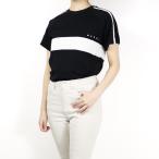ショッピングMARNI MARNI マルニ Strip Crew neck T-Shirts Tシャツ 半袖 カットソー ロゴT クルーネック ロゴプリント コットン M01067 M00L9