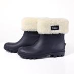 Chloe クロエ Logo Fur Rain Boots レインブーツ ロゴ ファー 靴 レインシューズ ショートブーツ キッズ 女の子 大人OK レディース C20283