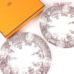 【LaGアウトレット】HERMES エルメス ディナープレート LES MAISONS ENCHANTEES PLATE メゾンアンシャンテ 020507P-00 2枚セット 丸皿 食器 テーブルウェア