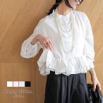 ブラウス ラッフルフリル ぽわん袖 ペプラム  2026春夏新作【lswpss26-1807】【予約販売：（1）3月26日/（2）4月2日入荷予定順次発送】【送料無料】メ込2
