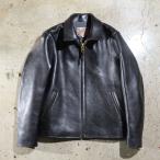 Y'2 LEATHER ワイツーレザー【WSR-45】【OILED ROUGH STEER SPORTS JACKET】≪BLACK(TEA-CORE)≫シングルライダース スポーツジャケット ステアハイド 日本製