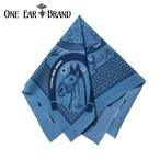 ONE EAR BRAND one year бренд [Uma]90cmx90cm бандана большой размер сделано в Японии 