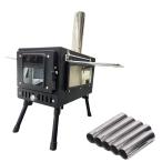  бесплатная доставка дровяная печь уличный кухонная утварь камин кемпинг складной дым . имеется жаростойкий стекло окно имеется сборка тип наружный мангал BBQ подогрев плитка чёрный 