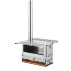  бесплатная доставка настольный дровяная печь кемпинг мобильный удобный u-do камин мангал плитка палатка кулинария уличный барбекю дым ./ жаростойкий стекло окно / боковой полки имеется 