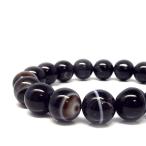 Yahoo! Yahoo!ショッピング(ヤフー ショッピング)天然石 パワーストーン ブレスレット 仕事・健康運 10mm 黒縞瑪瑙 ブラックアゲート