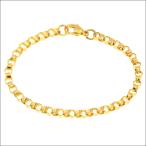 Yahoo! Yahoo!ショッピング(ヤフー ショッピング)ブレスレット ステンレス 4mm ラウンドロロチェーン ゴールド