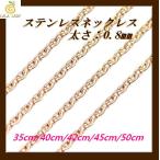 Yahoo! Yahoo!ショッピング(ヤフー ショッピング)ネックレス 太さ0.8mm 長さ35〜50cm マリーナチェーン ステンレス316L ピンクゴールド