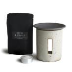 【SALIU】茶香炉 さのか　粉引き　さび こげ茶　グレー　美濃白川茶使用　陶器　ロロ　日本製