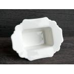 【フラワー】Bianca　フレームベースホワイト　スクエア　白 長方形磁器 陶器  Clay クレイ 中国製