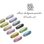 la low na[LALONA] тент грамм Laser g Ritter комплект ( 12 цвет ) ( частица размер 1/700 ) ногти пудра / гель ногти / нейл-арт / Rainbow / тент грамм 