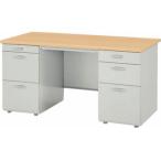 【枚数限定★100円OFFクーポン配布中】ライオン事務器 両袖机 ビジネスデスク EDシリーズ H700タイプ W1600×D700×H700mm ED-E167D-CB【代引不可】