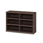 「メーカー直送　代引不可」「送料無料」「組立品」 大洋　オープンラック　幅90　高さ60cm　ダークブラウン　カラーラック　NC6090DB