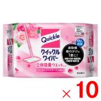 花王 クイックルワイパー 立体吸着ウエットシートローズの香り 32枚入 ×10個 ケース販売