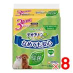 ユニ・チャーム デオクリーン ノンアルコール除菌 ペット用ウェットティシュ 厚手サイズ つめかえ用 （60枚入×3個パック）×8袋 ケース..